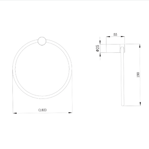 Բաղնիքի օղակ RP-80006 Raiber Prem.խրոմ