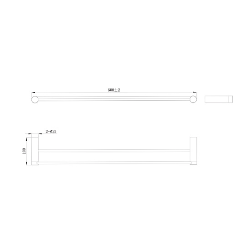 Սրբիչի կախիչ RP-80001 Raiber Prem.խրոմ.