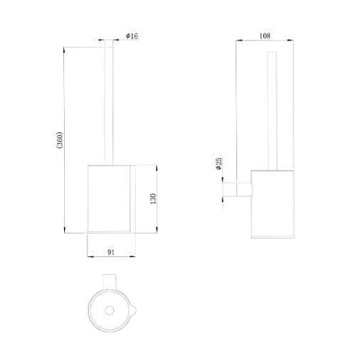 Խոզանակ պատիRP-80010 Raiber Prem.խրոմ.