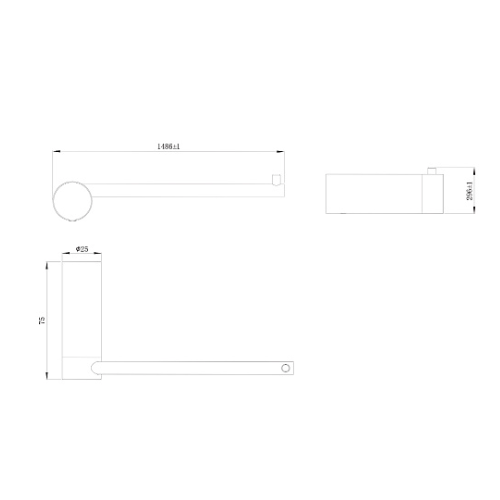 Զուգ.-ի թղթի կախիչ Raiber prem RPB-80003,սև