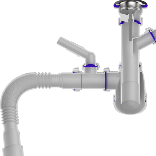 Սիֆոն խոհանոցի 1 1/2 x40+գոֆրե