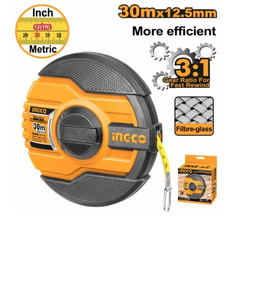 INGCO ժապավենային մետր 30մ 12.5մմ