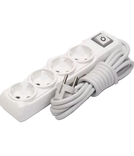 Երկարացման լար 4տեղ 3մ  անջատիչով