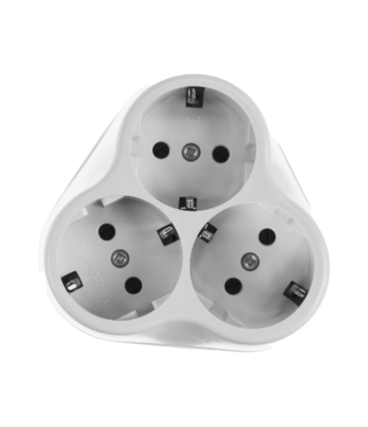 Էլ. վարդակ LUCIO MGP-10034 white 3x խրոցով հողանց