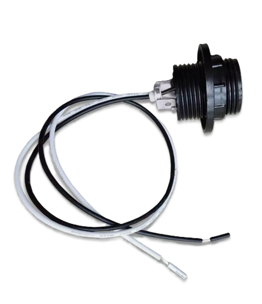 Ջահի պատրոն E27 լարով սև 2944