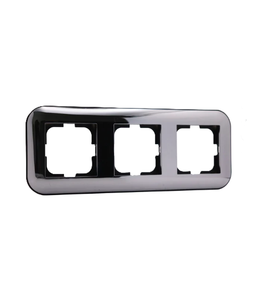 Շրջանակ վարդակի 3տ. OVIVO LOFT նիկել